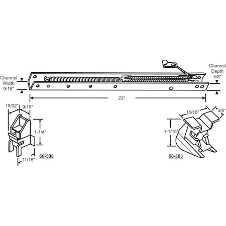 23in Window Channel Balance